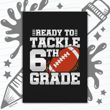 football first day 6th grade back to school invitations