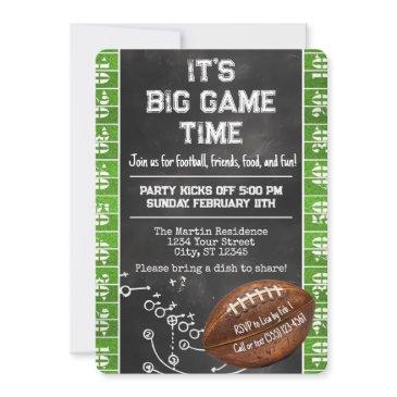 football party big game bowl game invitation