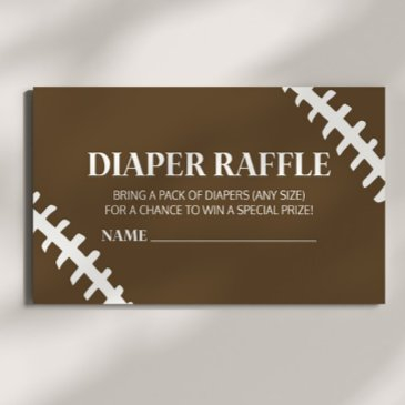 football white brown baby shower diaper raffle enclosure invitations