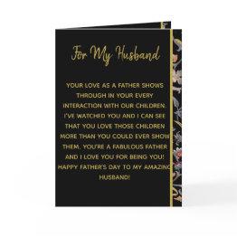 Small For My Husband Typography Fathers Day Holiday Invitations Front View