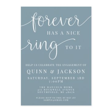 forever has a nice ring to it engagement invite