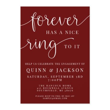 forever has a nice ring to it engagement invite