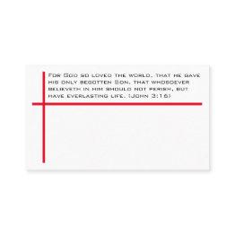 Small Forgiven Sinner's Prayer And The Gospel Of Jesus Business Invitations Front View