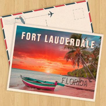 fort lauderdale florida palm tree beach 1950s postinvitations