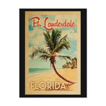 fort lauderdale postinvitations palm tree beach retro