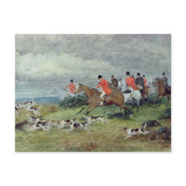 Small Fox Hunting In Surrey, 19th Century Postinvitations Front View