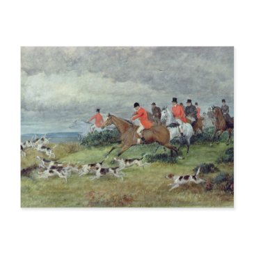 fox hunting in surrey, 19th century postinvitations