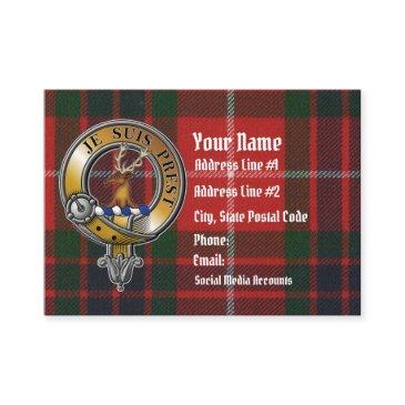 fraser lovat tartan & badge business invitations