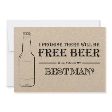 free beer funny best man groomsman proposal