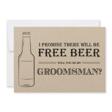 free beer funny groomsman proposal