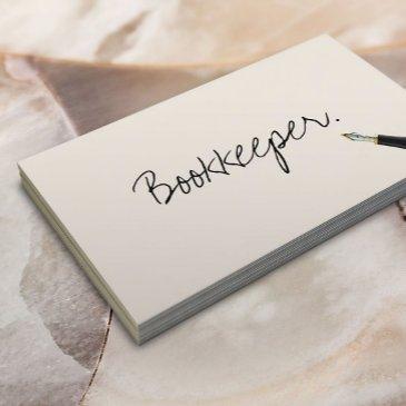 free handwriting script bookkeeper business invitations