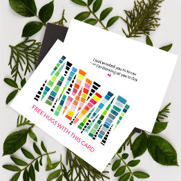 Small Free Hugs Thinking Of You Invitations Front View