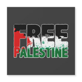 Small Free Palestine End Apartheid Stop War Front View