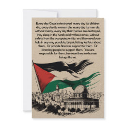 Small Free Palestine Invitation Front View