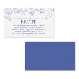 Small French Blue Please Bring A Recipe Enclosure Invitations Front View