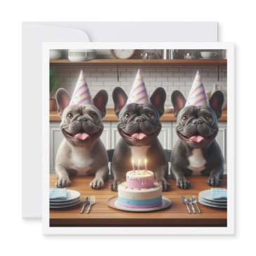 french bulldog birthday invitations, french bulldog invitation