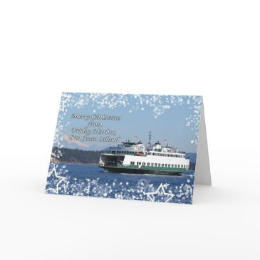 friday harbor ferry christmas happy holidays holiday invitations