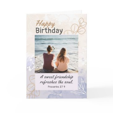 friend birthday photo modern bible verse christian invitations