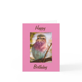 Small **friend** Tweeting Happy Birthday Invitations Front View