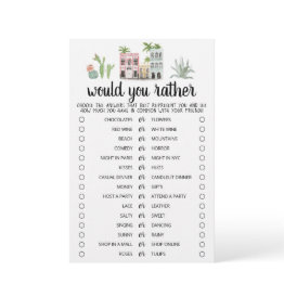 Small Friends Party Would You Rather Editable Game Front View