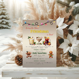 Small Friendsmas Party Invitation – Fun & Festive Front View