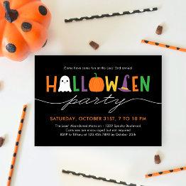 Small Fun And Festive Halloween Party Invitation Front View