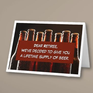 fun, beer-lovers retirement folded invitations
