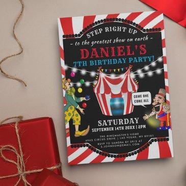 fun circus children's | carnival birthday invitation