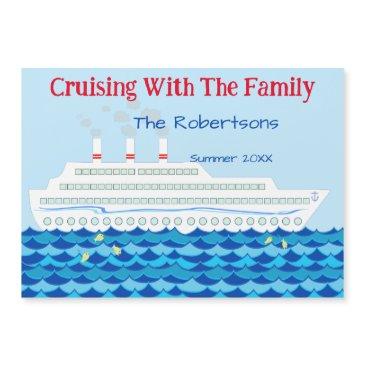 fun personalized cruise ship theme door marker magnetic invitation