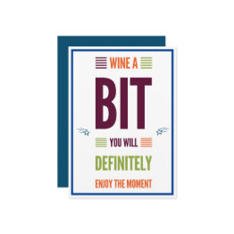 Small Fun Wine A Bit Feel Better Invitations Front View