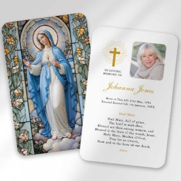 funeral loss hail mary prayer sympathy invitations