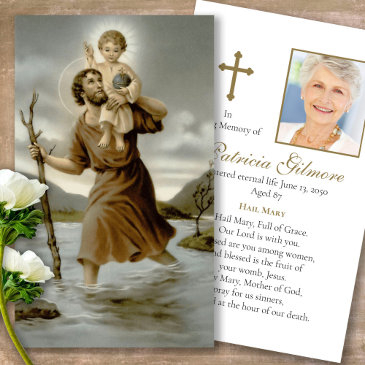 funeral st christopher prayer sympathy invitations