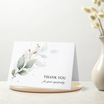 funeral sympathy thank you botanical foliage green
