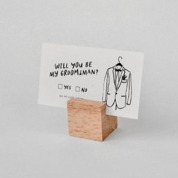 funky retro | will you be my groomsman proposal enclosure invitations