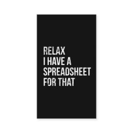 Small Funny Accountant Spreadsheet Joke Accounting Business Invitations Front View