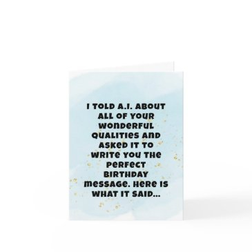 funny artificial intelligence boyfriend birthday invitations