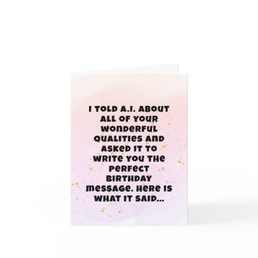 funny artificial intelligence sister birthday invitations