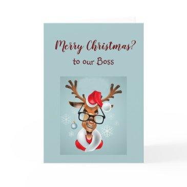 funny boss from all of us nice list santa humor holiday invitations