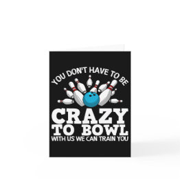 Small Funny Bowling Design For Men Women Kids Bowler Bow Invitations Front View