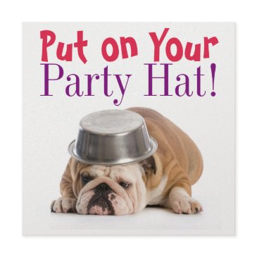 funny bulldog birthday invitation - srf
