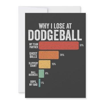 funny dodgeball sport why i lose at dodgeball  invitation