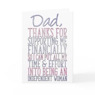 funny father's day from daughter, financial burden invitations