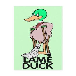 Small Funny Lame Duck T-shirts Gifts Postinvitations Front View