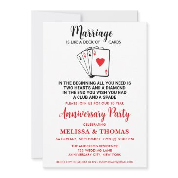 funny marriage humor anniversary party invitation
