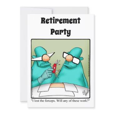 funny medical retirement humor party invitations