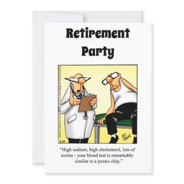 funny medical retirement humor party invitations