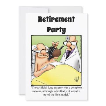funny medical retirement humor party invitations