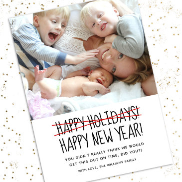 funny modern happy new year holiday invitations