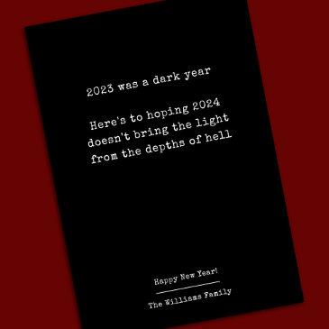 funny new years black holiday invitations