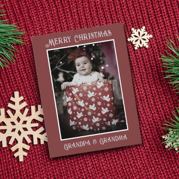 funny photo | merry christmas grandpa grandma postinvitations